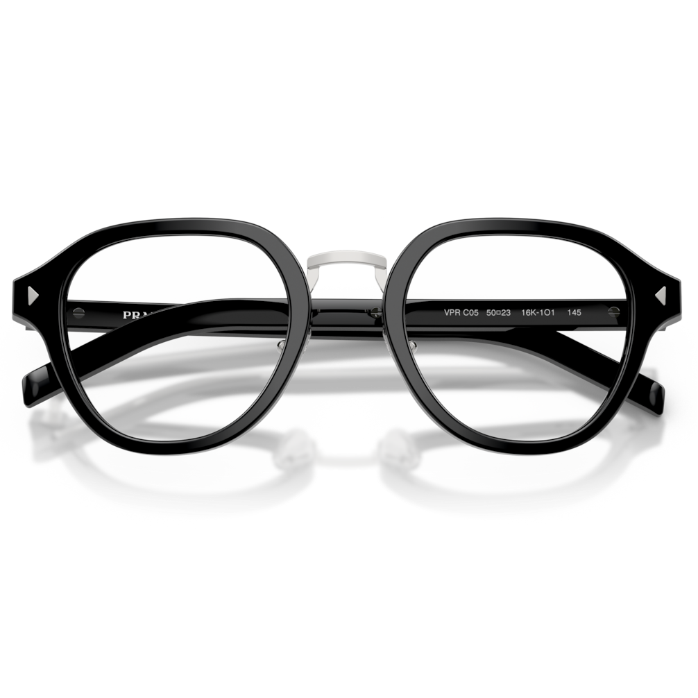 【PRADA】VPRC05V 16K1O1-50mm 圓框光學眼鏡♣(黑)