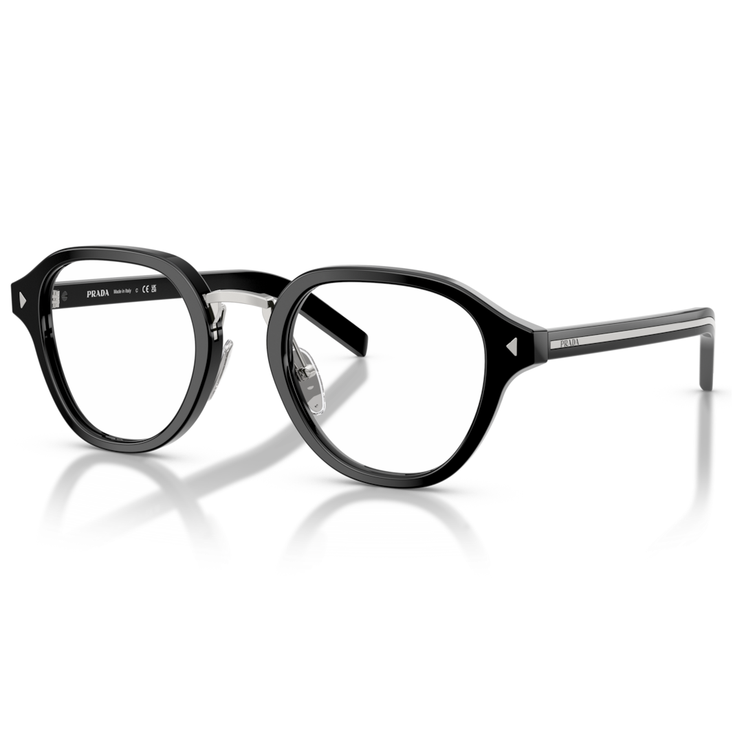 【PRADA】VPRC05V 16K1O1-50mm 圓框光學眼鏡♣(黑)