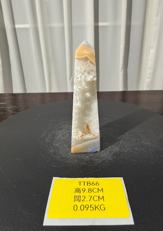 ZA453 TTB66 瑪瑙水晶方尖碑 高度9.8cm 闊度2.7cm 重量0.095kg