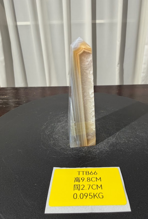 ZA453 TTB66 瑪瑙水晶方尖碑 高度9.8cm 闊度2.7cm 重量0.095kg