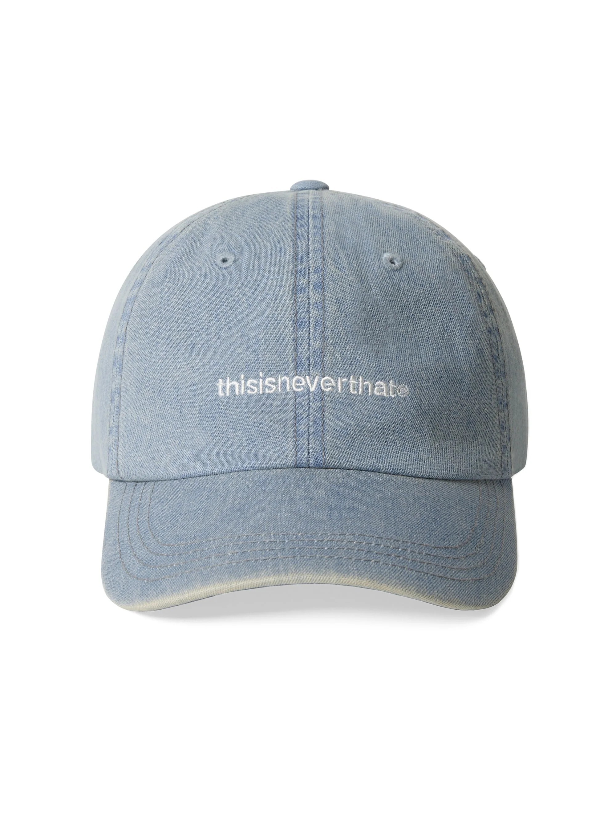 -(E6c05)-THISISNEVERTHAT DENIM T-LOGO CAP 刺繡LOGO 老帽 棒球帽 六分割帽 黑/水洗藍色-TN260DHWBC01