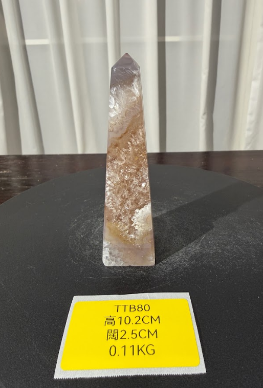 ZA467 TTB80 瑪瑙水晶方尖碑 高度10.2cm 闊度2.5cm 重量0.11kg