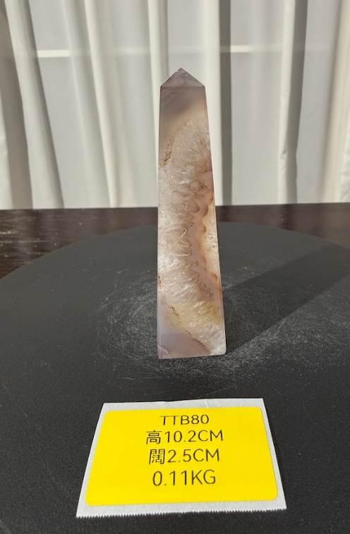 ZA467 TTB80 瑪瑙水晶方尖碑 高度10.2cm 闊度2.5cm 重量0.11kg