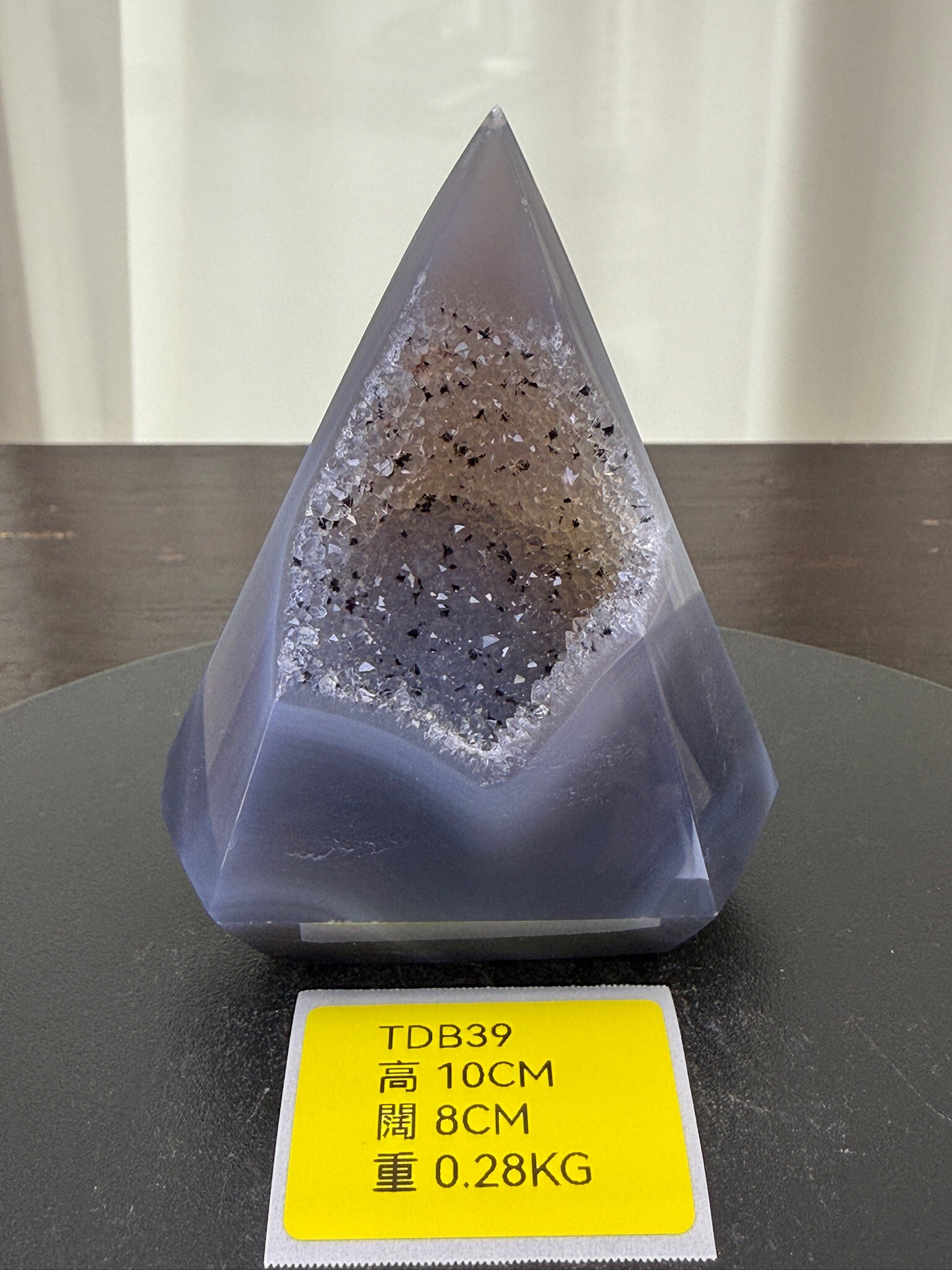 ZA222 TDB39 瑪瑙水晶帳幕星空 高度10cm 闊度8cm 重量0.28kg