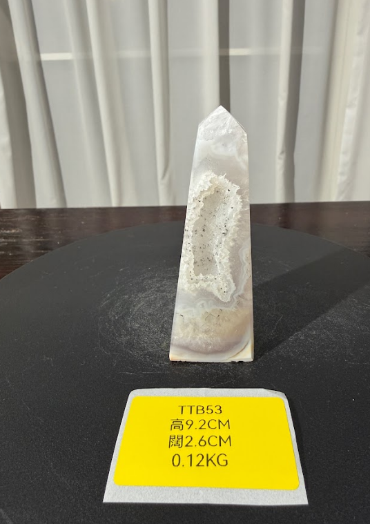 ZA440 TTB53 瑪瑙水晶方尖碑 高度9.2cm 闊度2.6cm 重量0.12kg