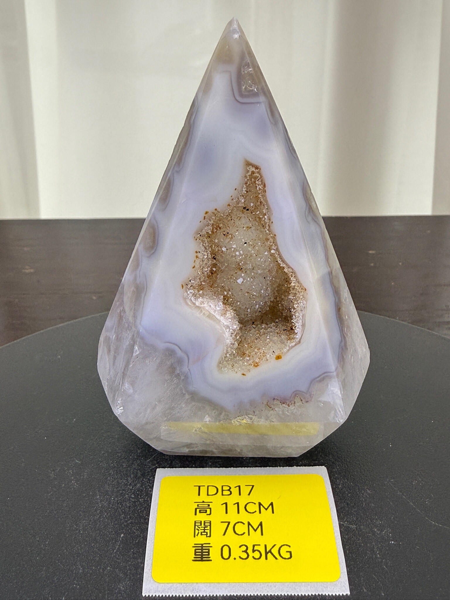 ZA200 TDB17 瑪瑙水晶帳幕星空 高度11cm 闊度7cm 重量0.35kg