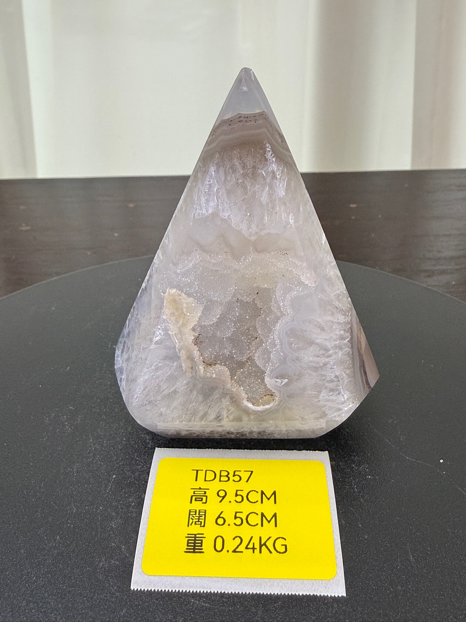 ZA240 TDB57 瑪瑙水晶帳幕星空 高度9.5cm 闊度6.5cm 重量0.24kg