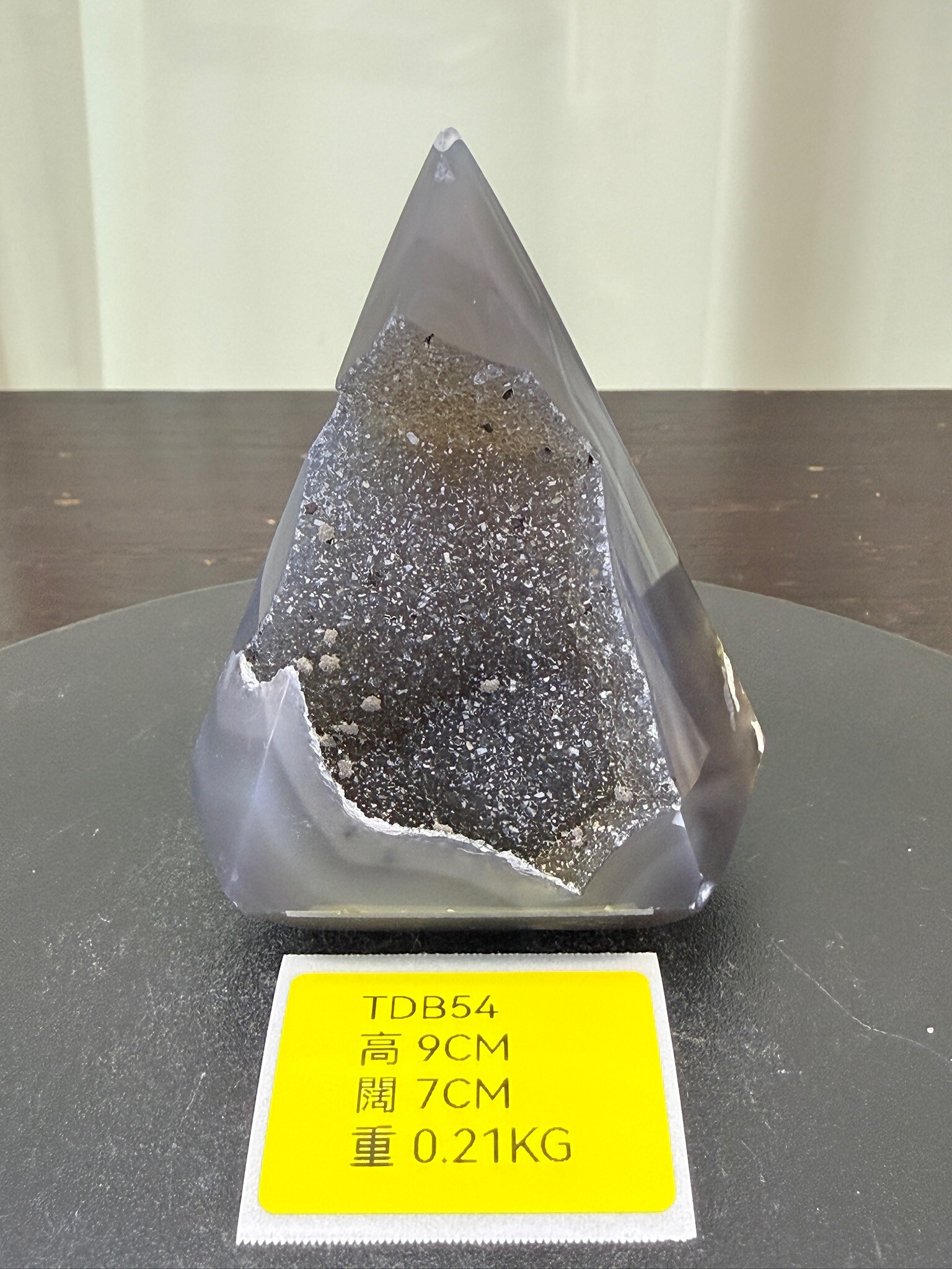 ZA237 TDB54 瑪瑙水晶帳幕星空 高度9cm 闊度7cm 重量0.21kg