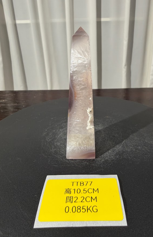 ZA464 TTB77 瑪瑙水晶方尖碑 高度10.5cm 闊度2.2cm 重量0.085kg