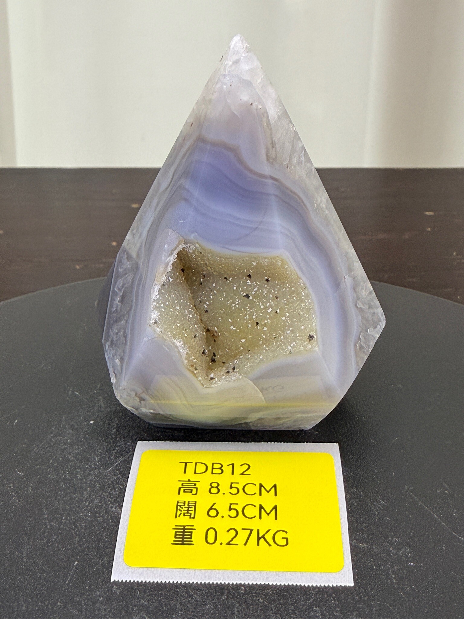 ZA195 TDB12 瑪瑙水晶帳幕星空 高度8.5cm 闊度6.5cm 重量0.27kg
