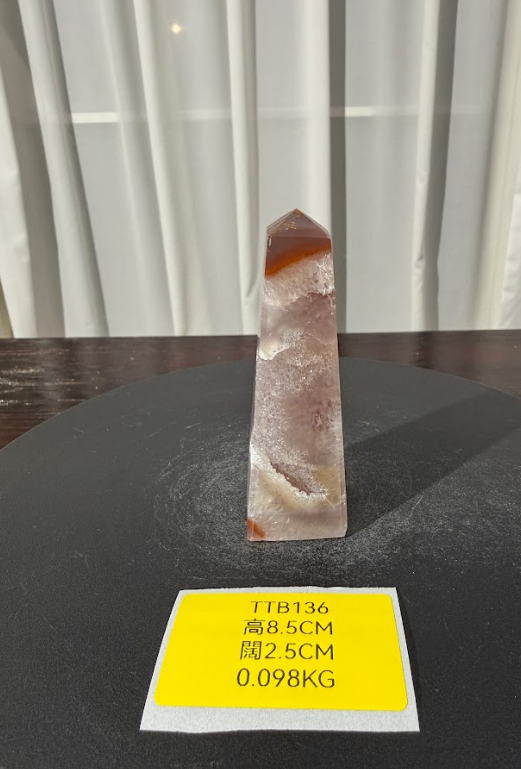 ZA523 TTB136 瑪瑙水晶方尖碑 高度8.5cm 闊度2.5cm 重量0.098kg
