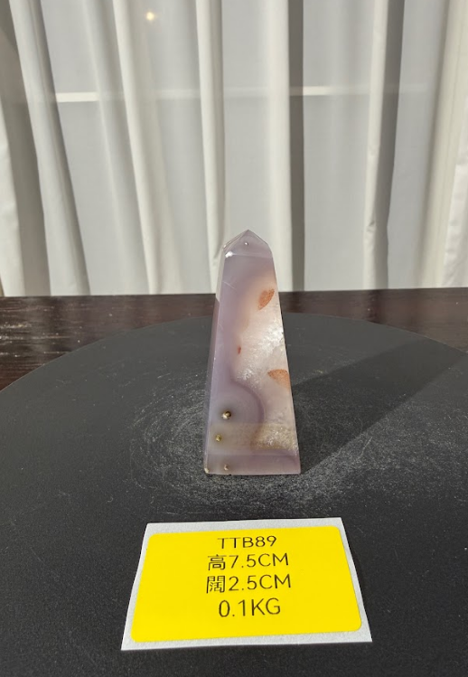 ZA476 TTB89 瑪瑙水晶方尖碑 高度7.5cm 闊度2.5cm 重量0.1kg