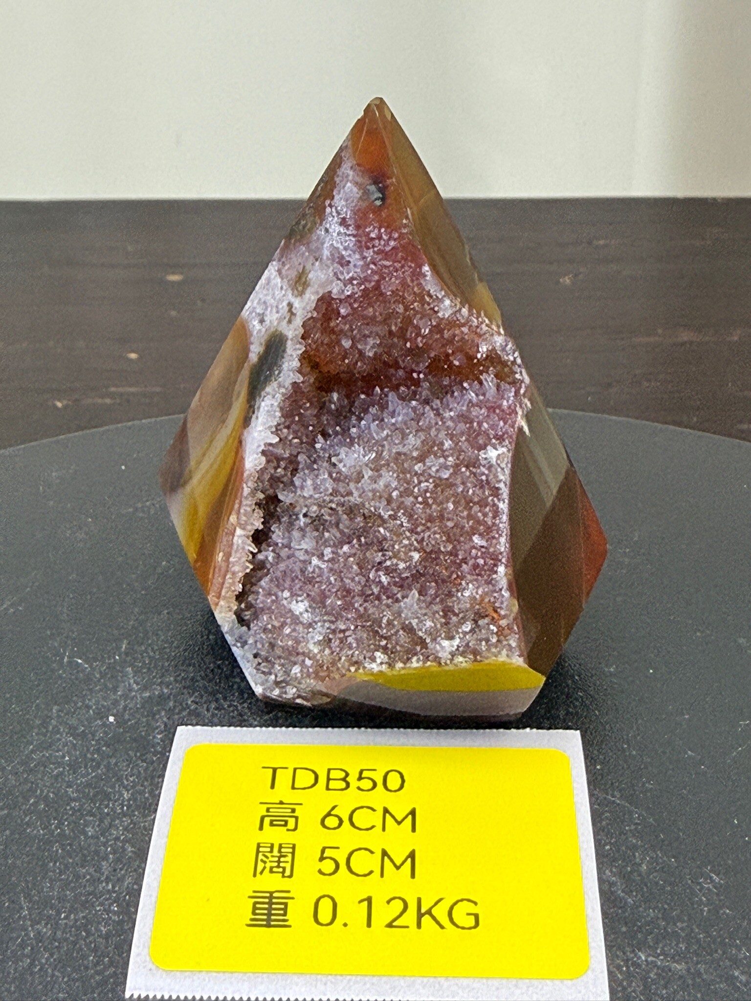 ZA233 TDB50 瑪瑙水晶帳幕星空 高度6cm 闊度5cm 重量0.12kg