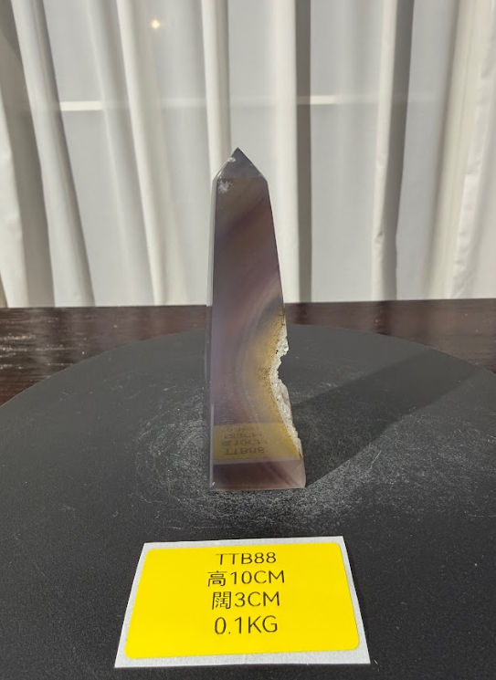 ZA475 TTB88 瑪瑙水晶方尖碑 高度10cm 闊度3cm 重量0.1kg