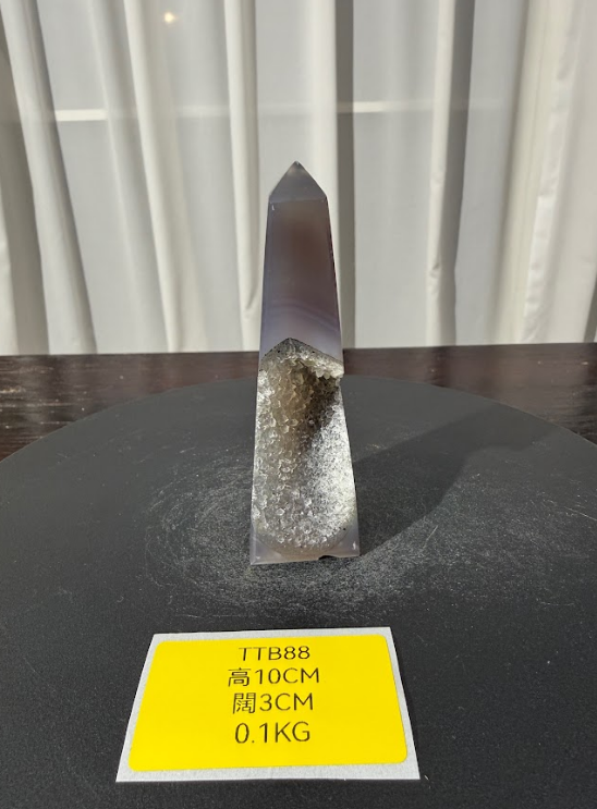 ZA475 TTB88 瑪瑙水晶方尖碑 高度10cm 闊度3cm 重量0.1kg