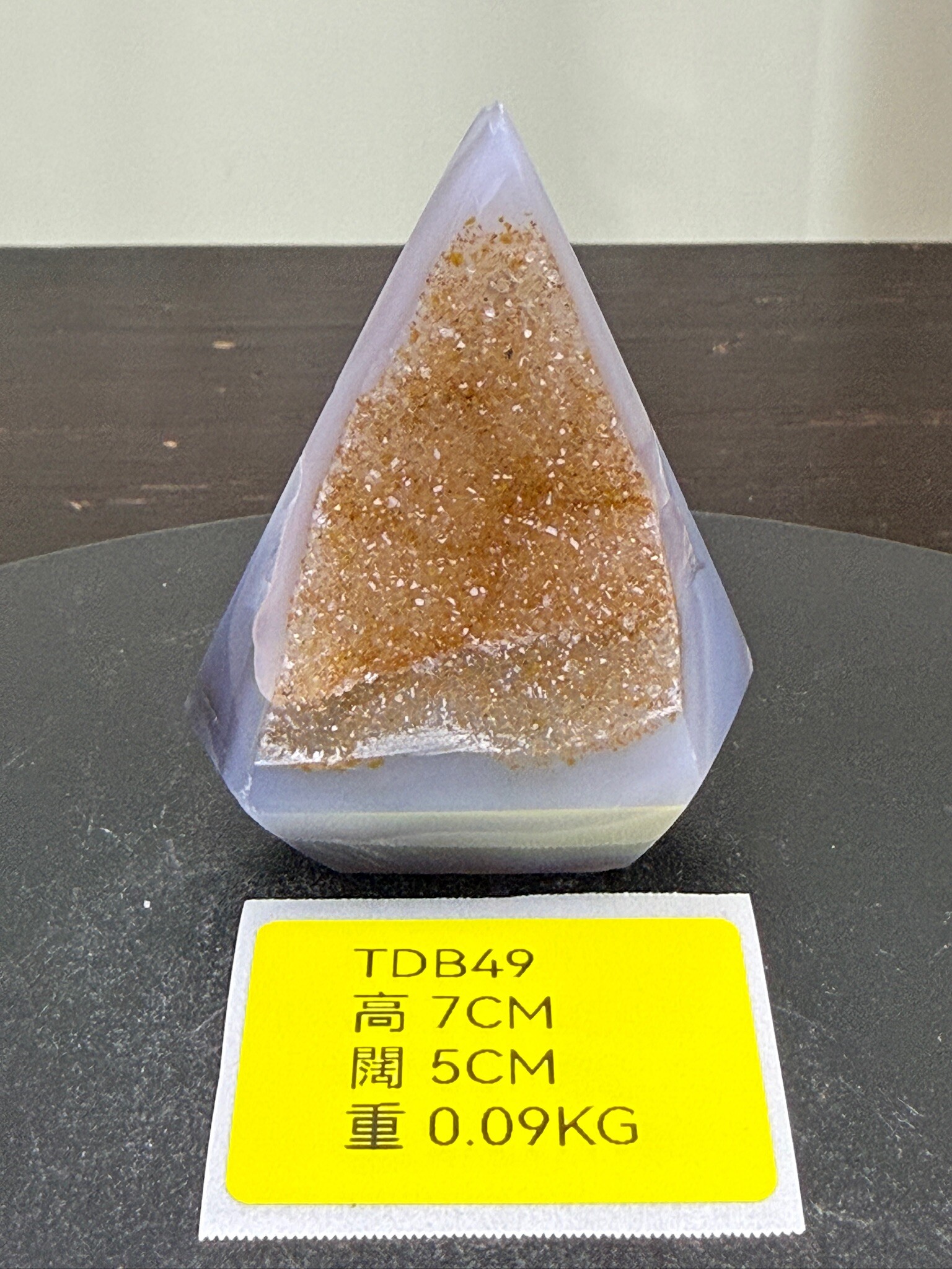 ZA232 TDB49 瑪瑙水晶帳幕星空 高度7cm 闊度5cm 重量0.09kg