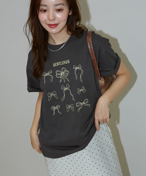 PUBLUX / Ribbon Embroidery T-Shirt