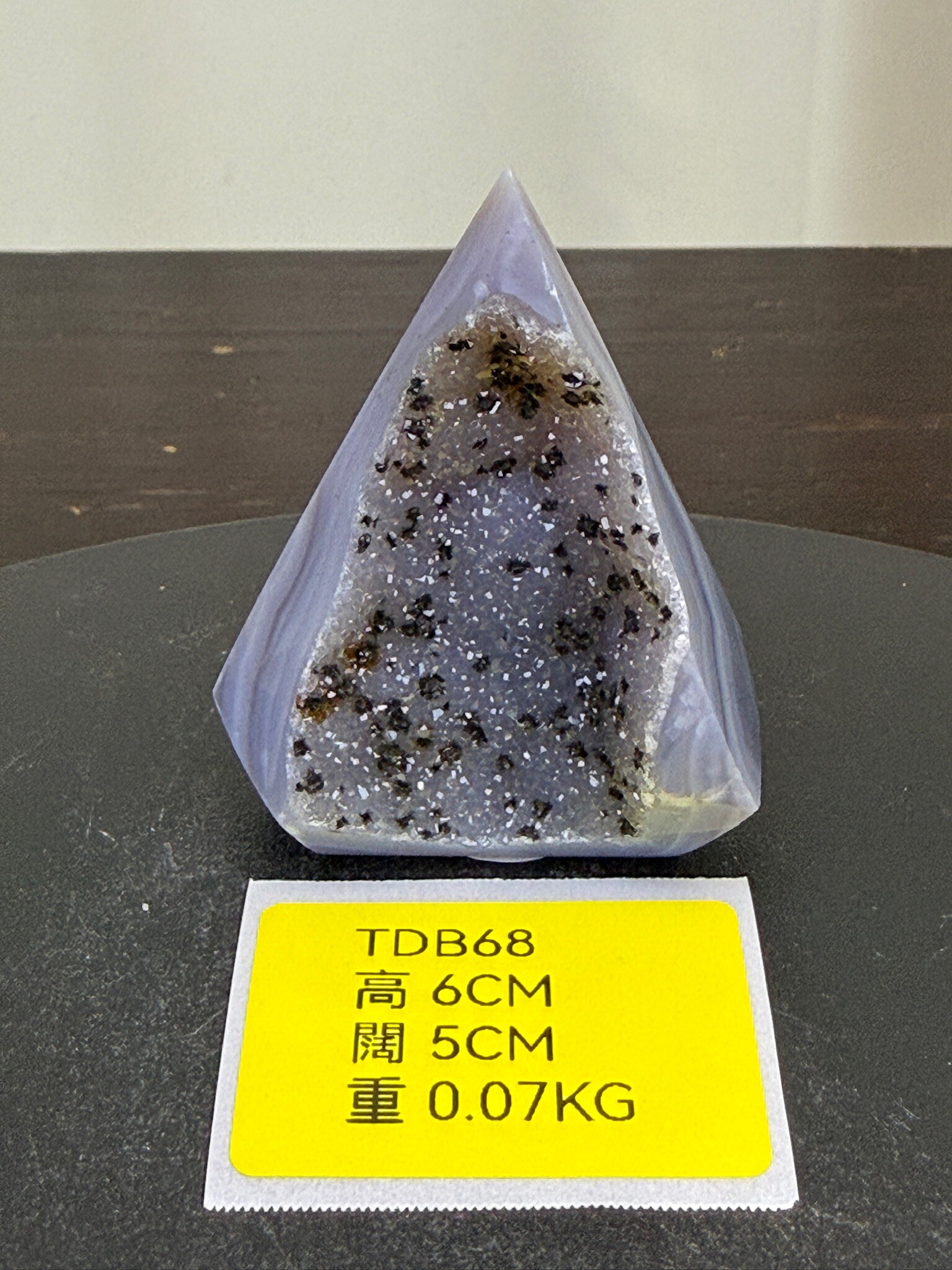 ZA251 TDB68 瑪瑙水晶帳幕星空 高度6cm 闊度5cm 重量0.07kg