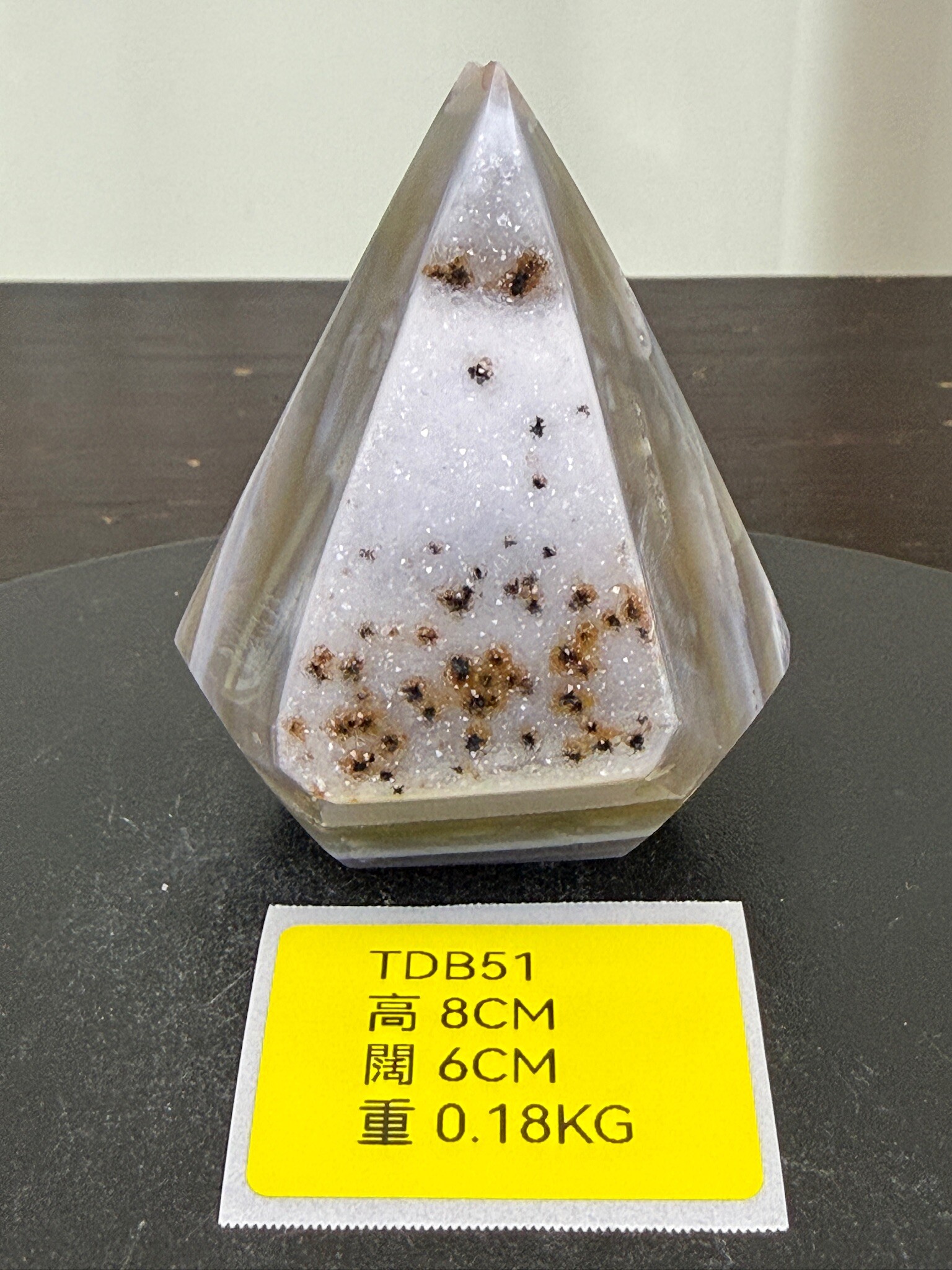 ZA234 TDB51 瑪瑙水晶帳幕星空 高度8cm 闊度6cm 重量0.18kg