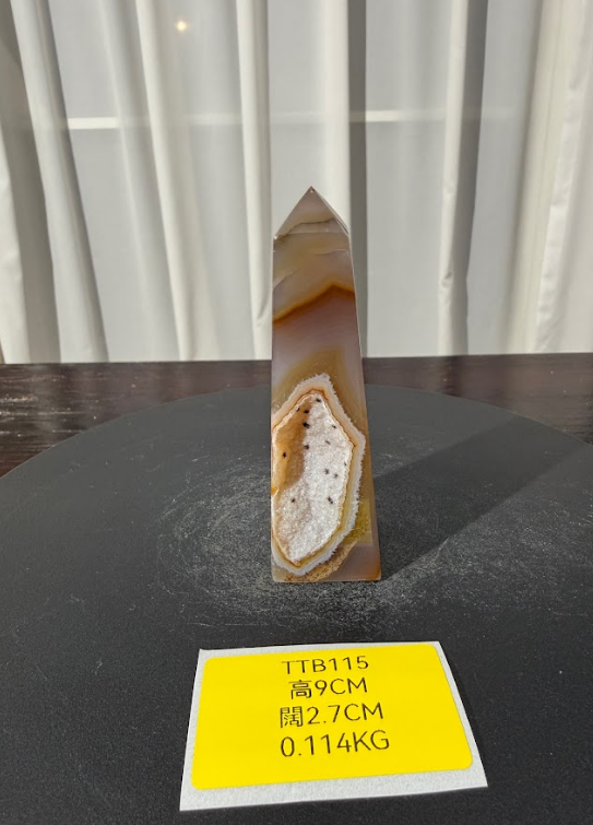 ZA502 TTB115 瑪瑙水晶方尖碑 高度9cm 闊度2.7cm 重量0.114kg