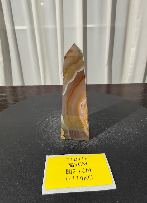 ZA502 TTB115 瑪瑙水晶方尖碑 高度9cm 闊度2.7cm 重量0.114kg