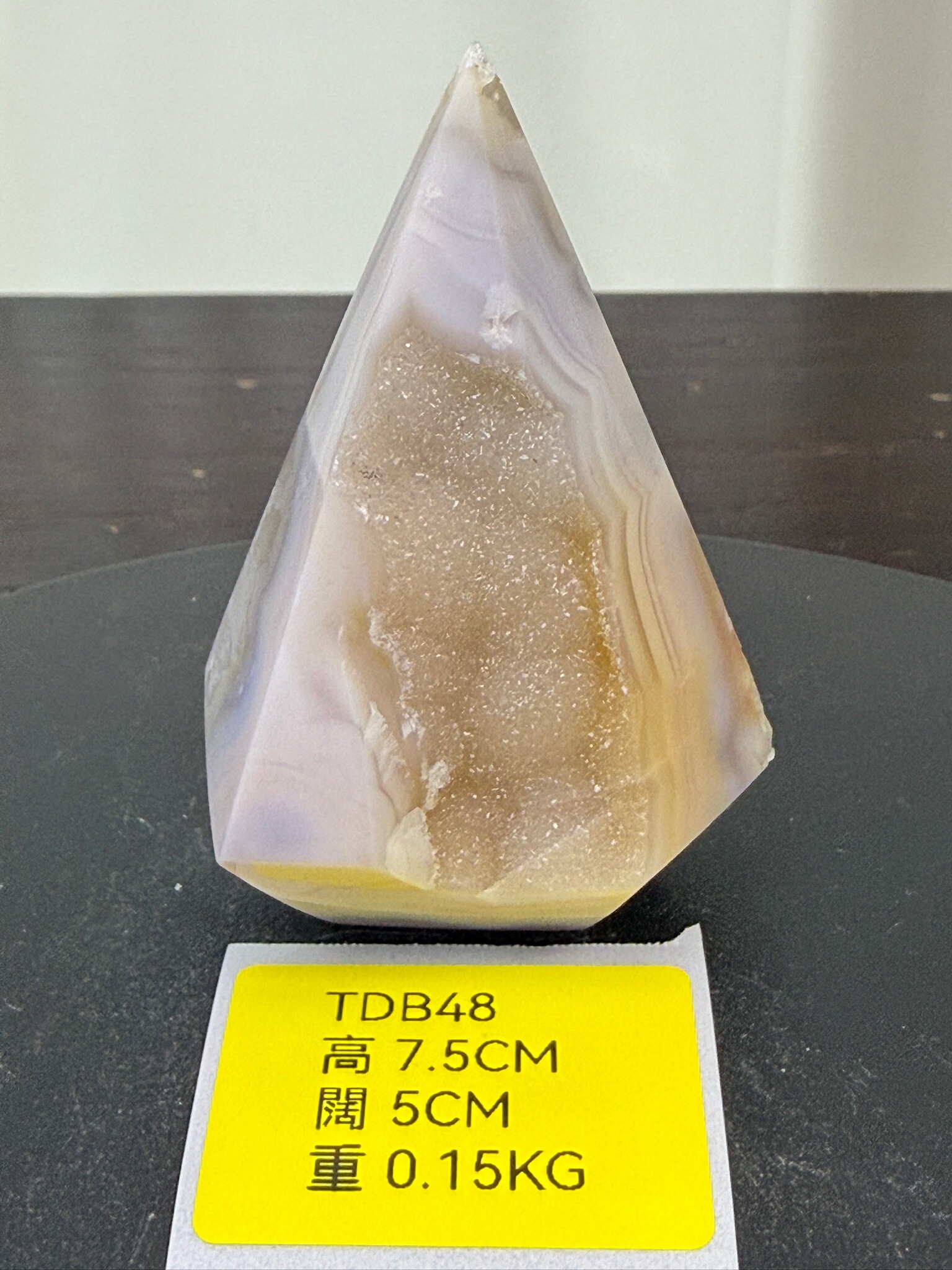 ZA231 TDB48 瑪瑙水晶帳幕星空 高度7.5cm 闊度5cm 重量0.15kg