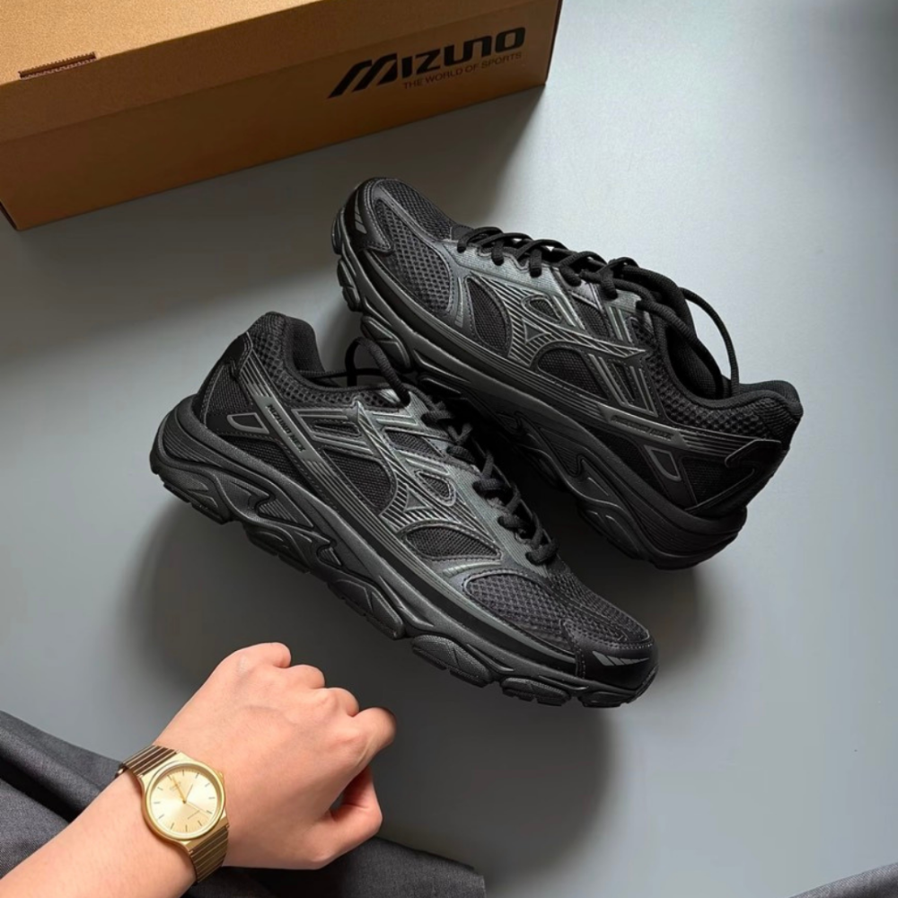 "代購" Mizuno NEX 經典復古 透氣輕量 慢跑鞋 黑色 D1GH262402