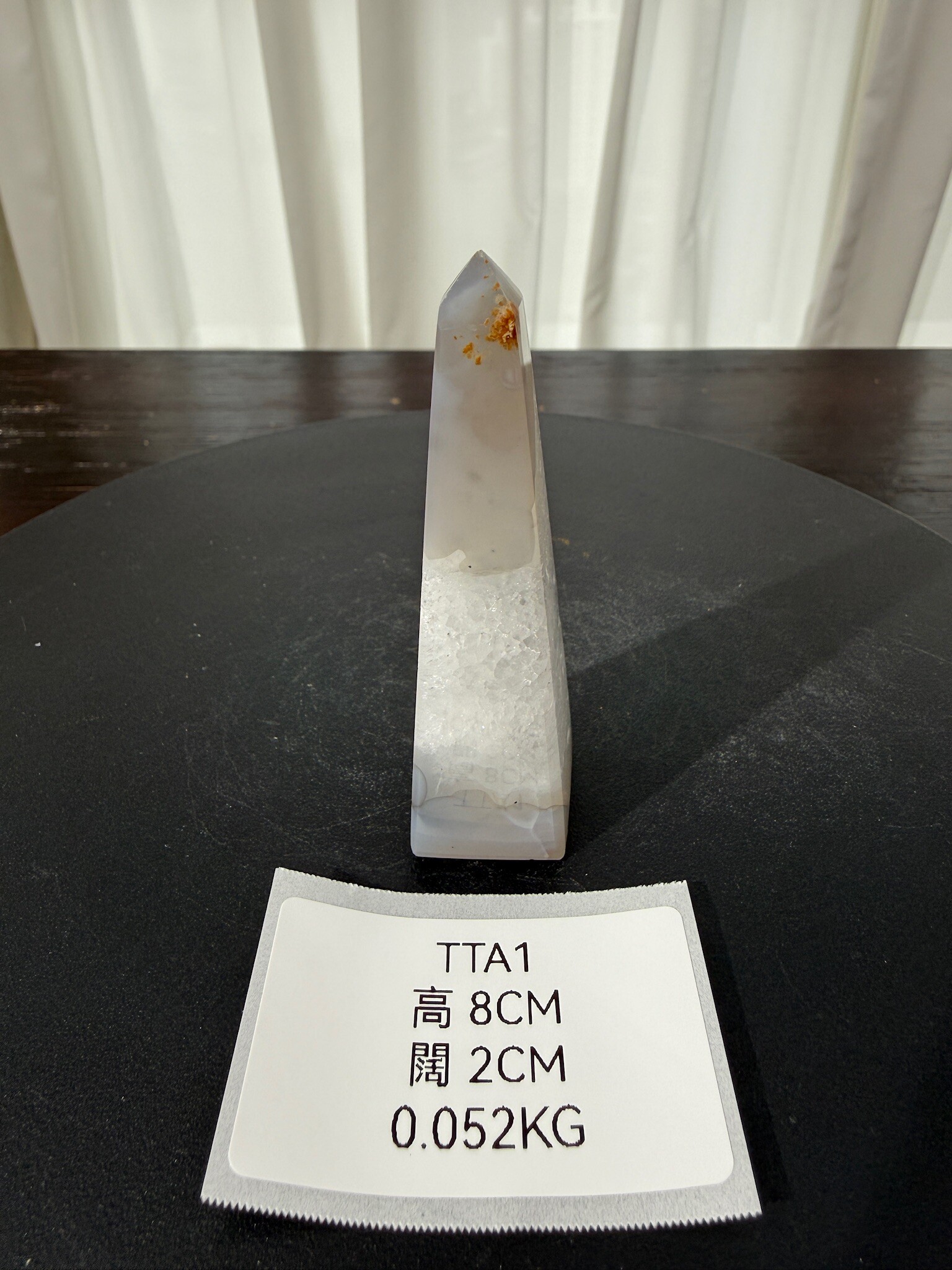 ZA328 TTA1 瑪瑙水晶方尖碑 高度8cm 闊度2cm 重量0.052kg