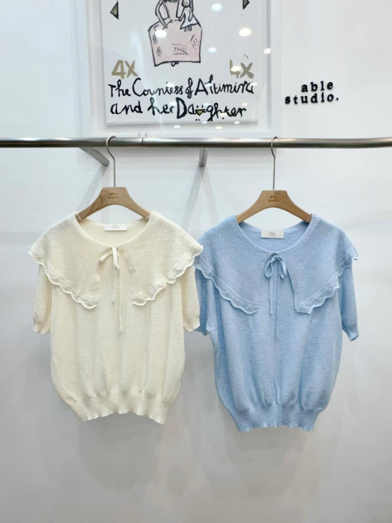 AS6111 大反領針織上衣