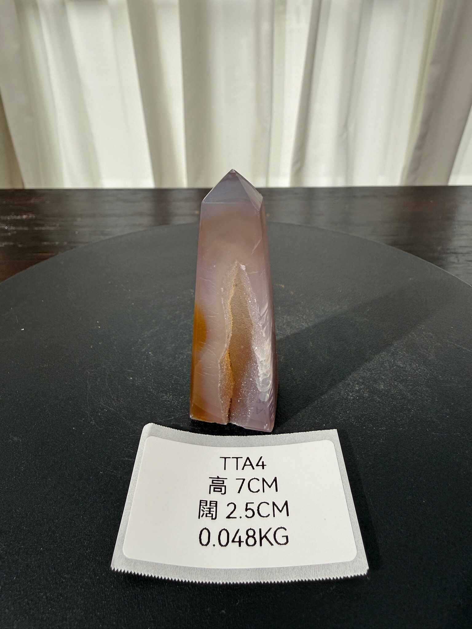 ZA331 TTA4 瑪瑙水晶方尖碑 高度7cm 闊度2.5cm 重量0.048kg