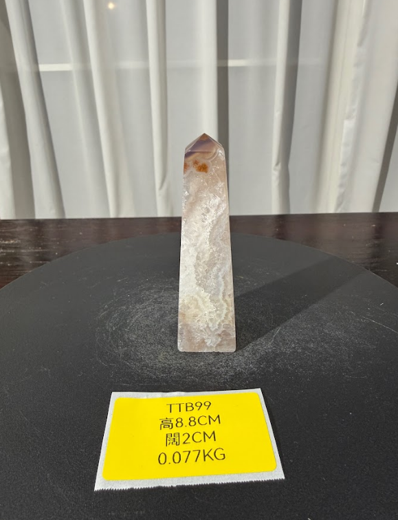 ZA486 TTB99 瑪瑙水晶方尖碑 高度8.8cm 闊度2cm 重量0.077kg