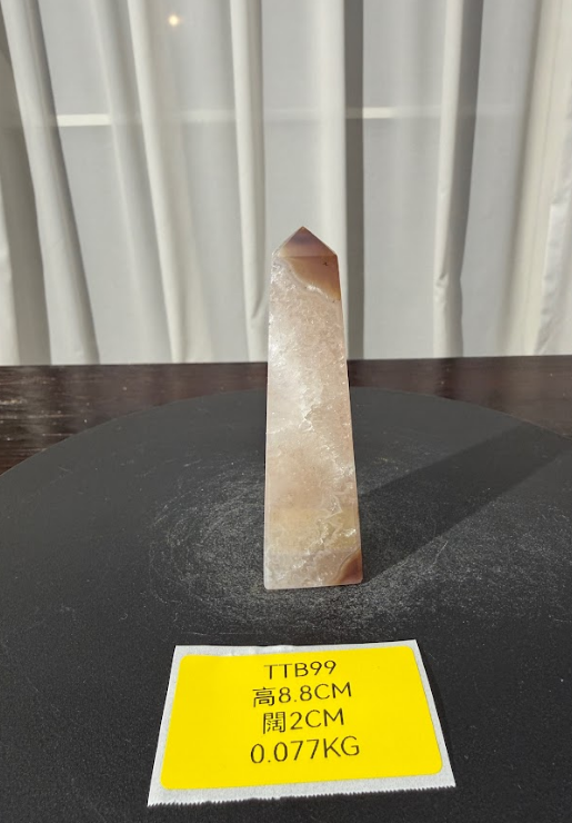 ZA486 TTB99 瑪瑙水晶方尖碑 高度8.8cm 闊度2cm 重量0.077kg