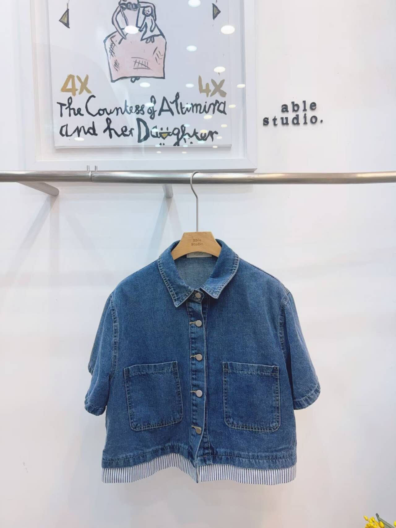 AS6113 拼布牛仔外套