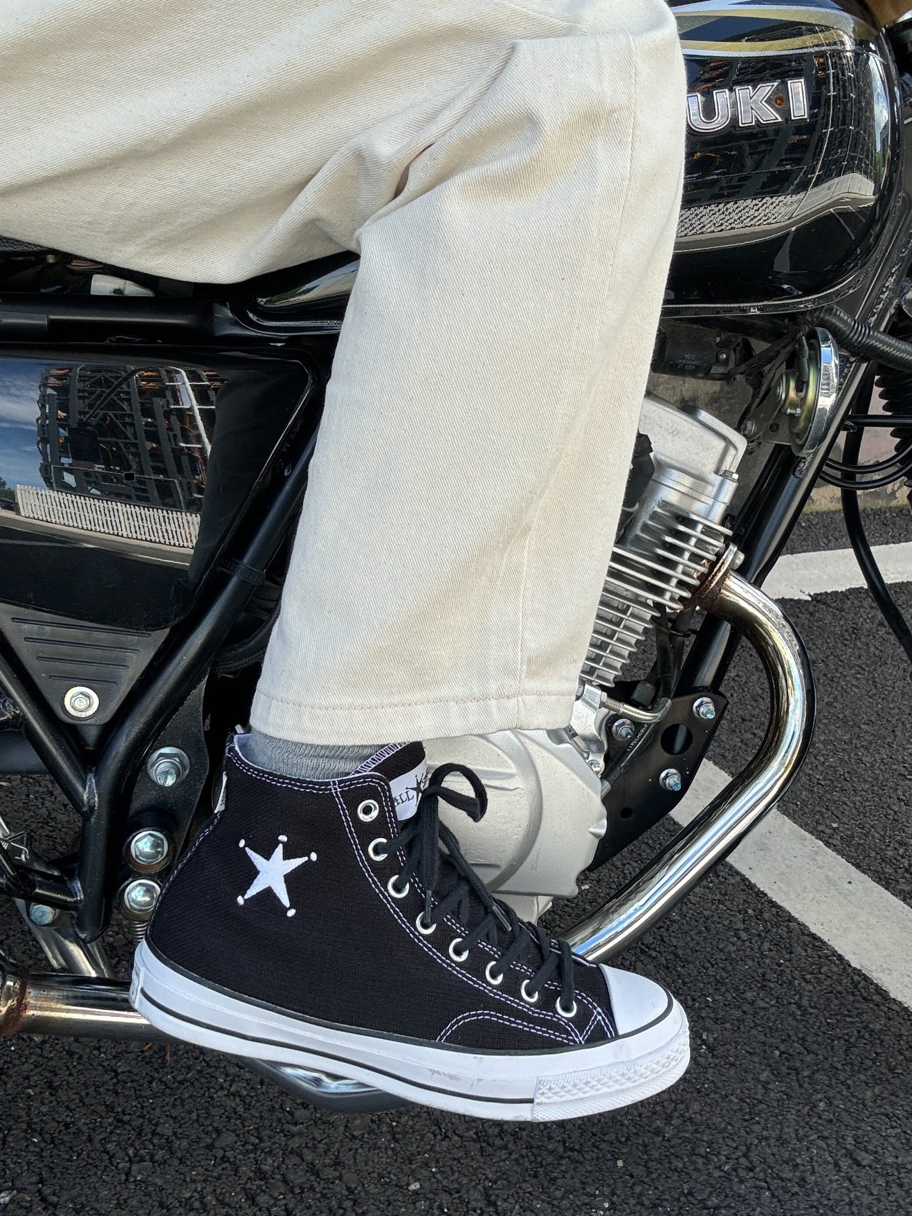 代購-Stussy x Converse Chuck 70 70s 高筒 帆布鞋 男女同款 黑白 A01765C