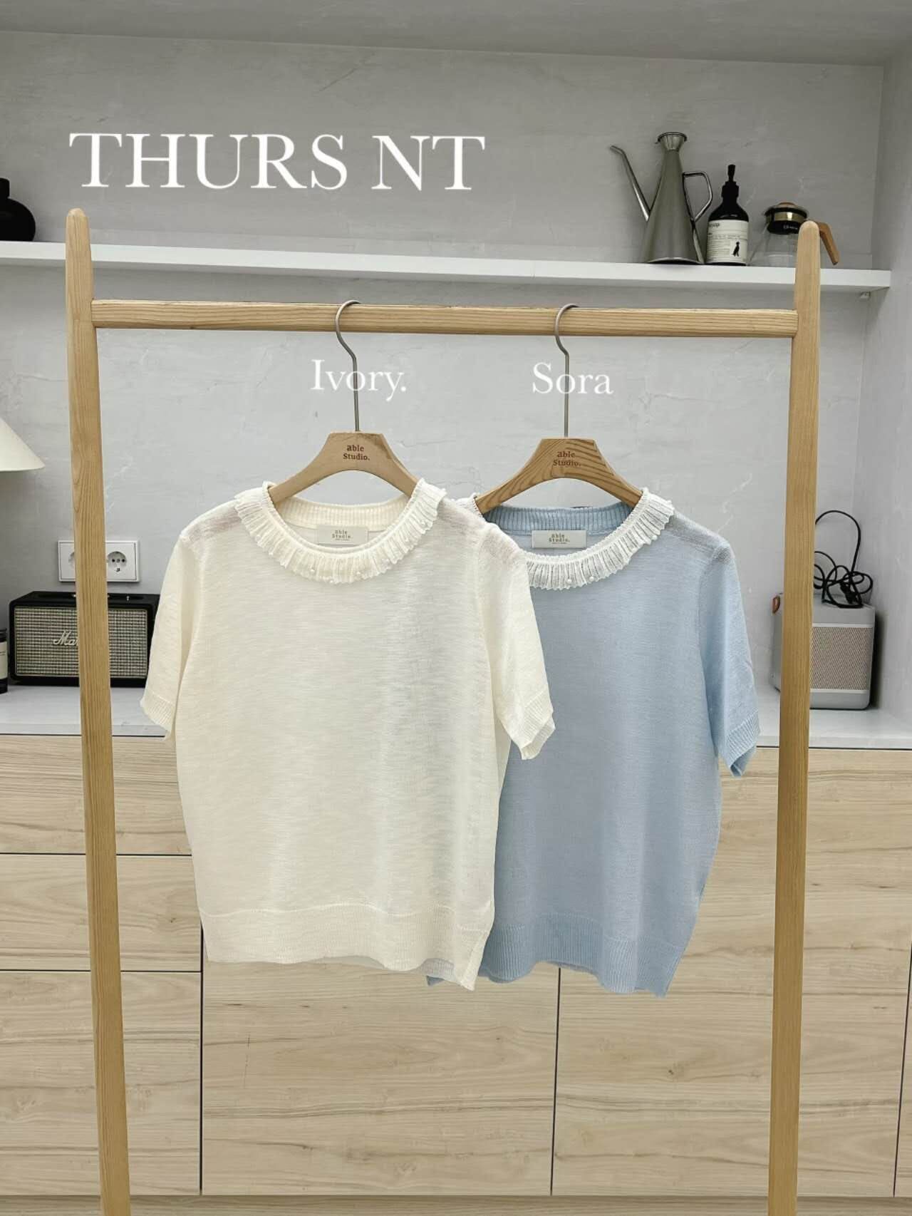 AS6114 百褶紗領上衣