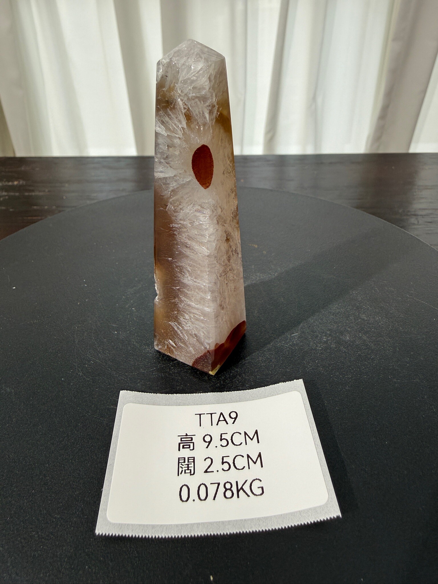 ZA336 TTA9 瑪瑙水晶方尖碑 高度9.5cm 闊度2.5cm 重量0.078kg