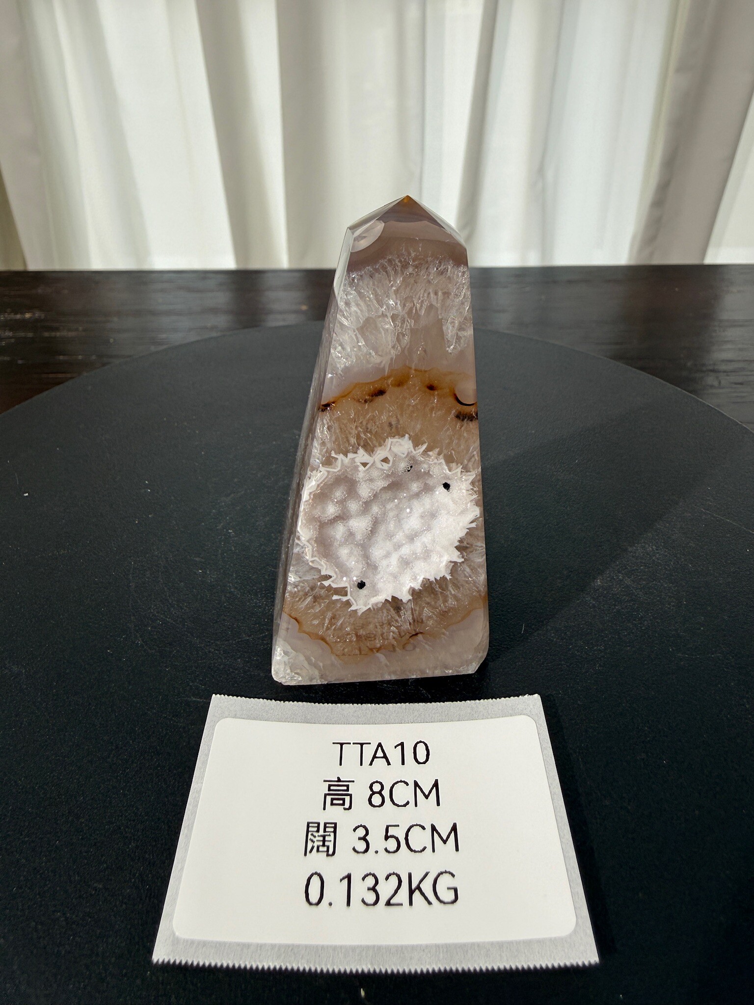 ZA337 TTA10 瑪瑙水晶方尖碑 高度8cm 闊度3.5cm 重量0.132kg