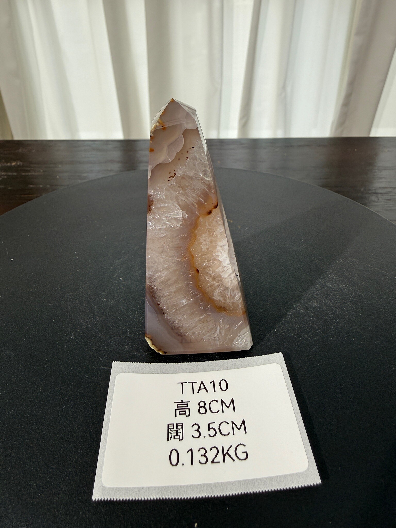 ZA337 TTA10 瑪瑙水晶方尖碑 高度8cm 闊度3.5cm 重量0.132kg