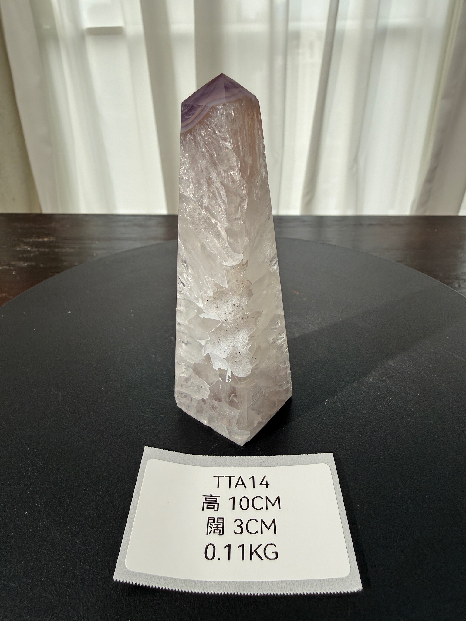 ZA341 TTA14 瑪瑙水晶方尖碑 高度10cm 闊度3cm 重量0.11kg