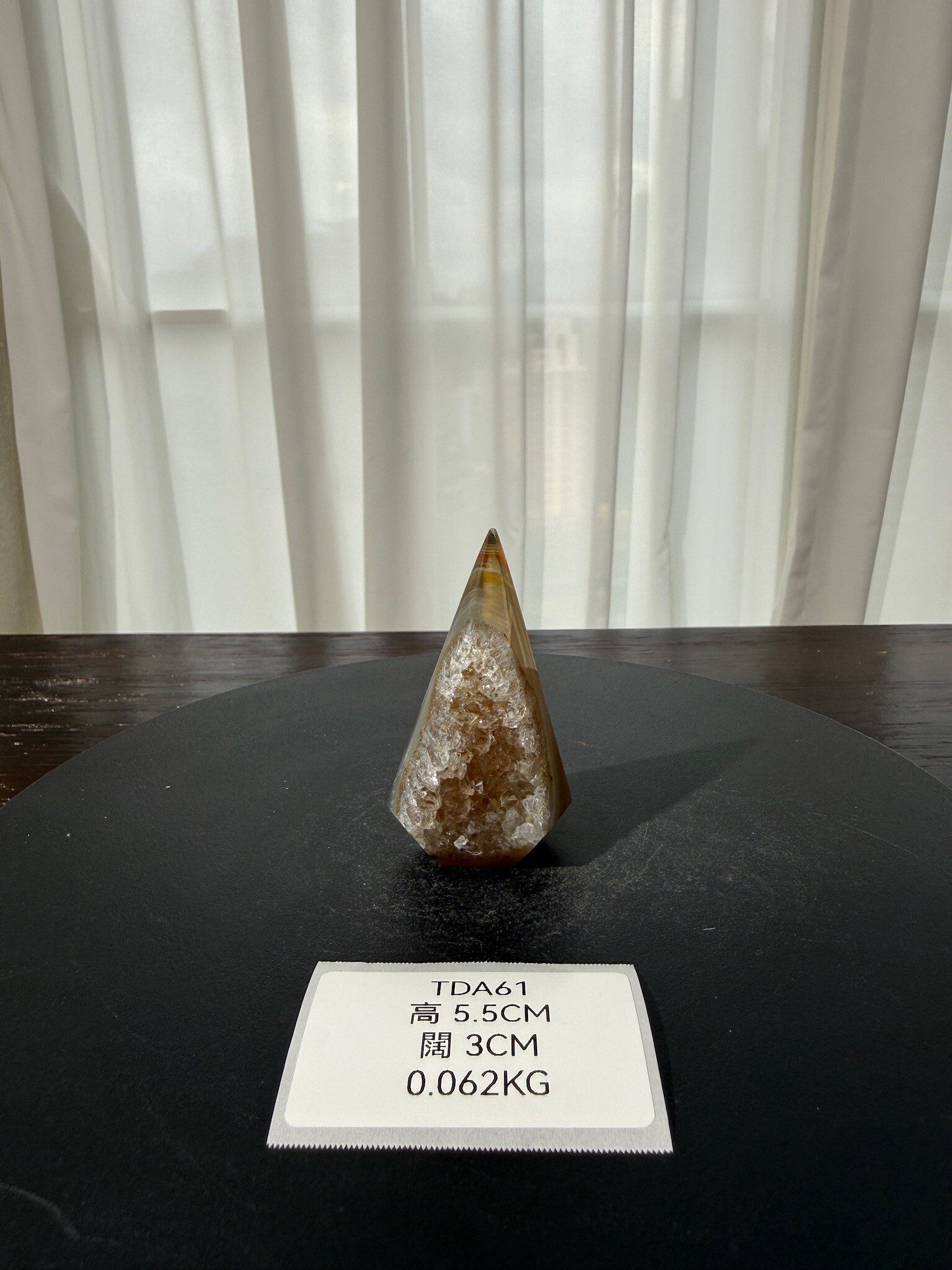 ZA183 TDA61 瑪瑙水晶帳幕星空 高度5.5cm 闊度3cm 重量0.062kg