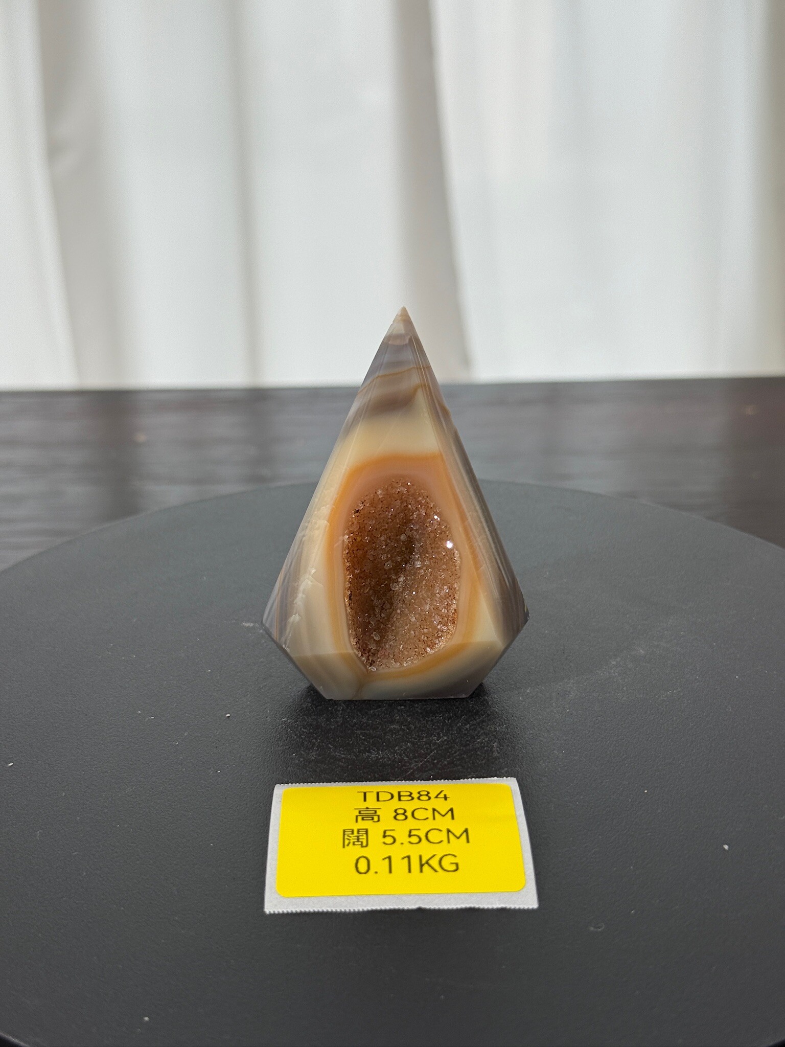 ZA267 TDB84 瑪瑙水晶帳幕星空 高度8cm 闊度5.5cm 重量0.11kg