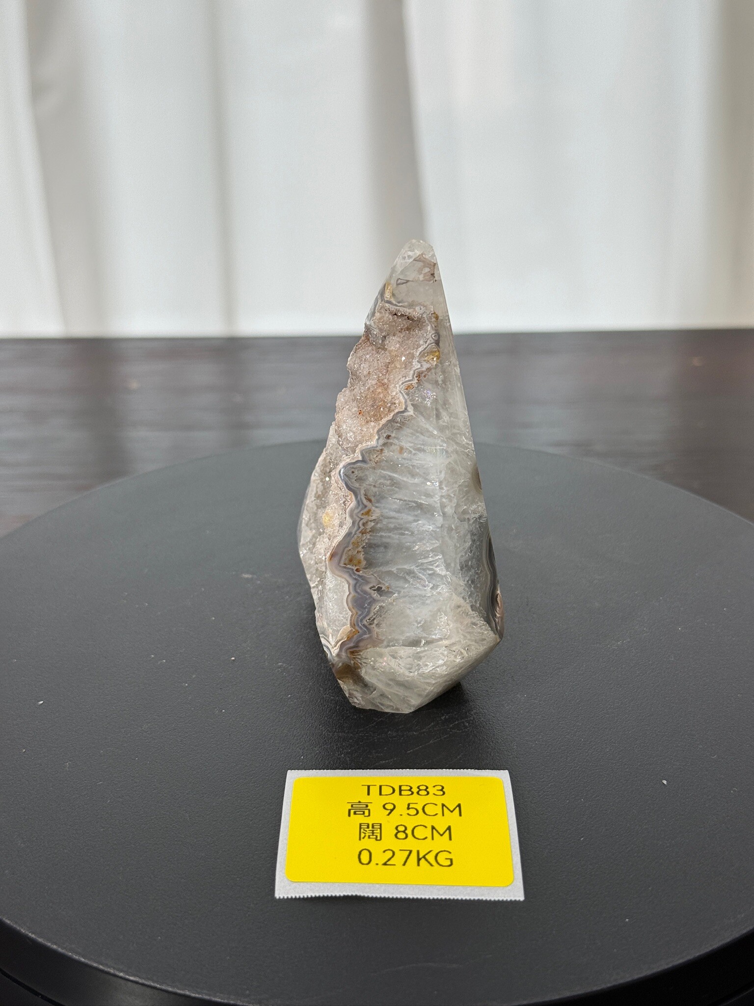 ZA266 TDB83 瑪瑙水晶帳幕星空 高度9.5cm 闊度8cm 重量0.27kg