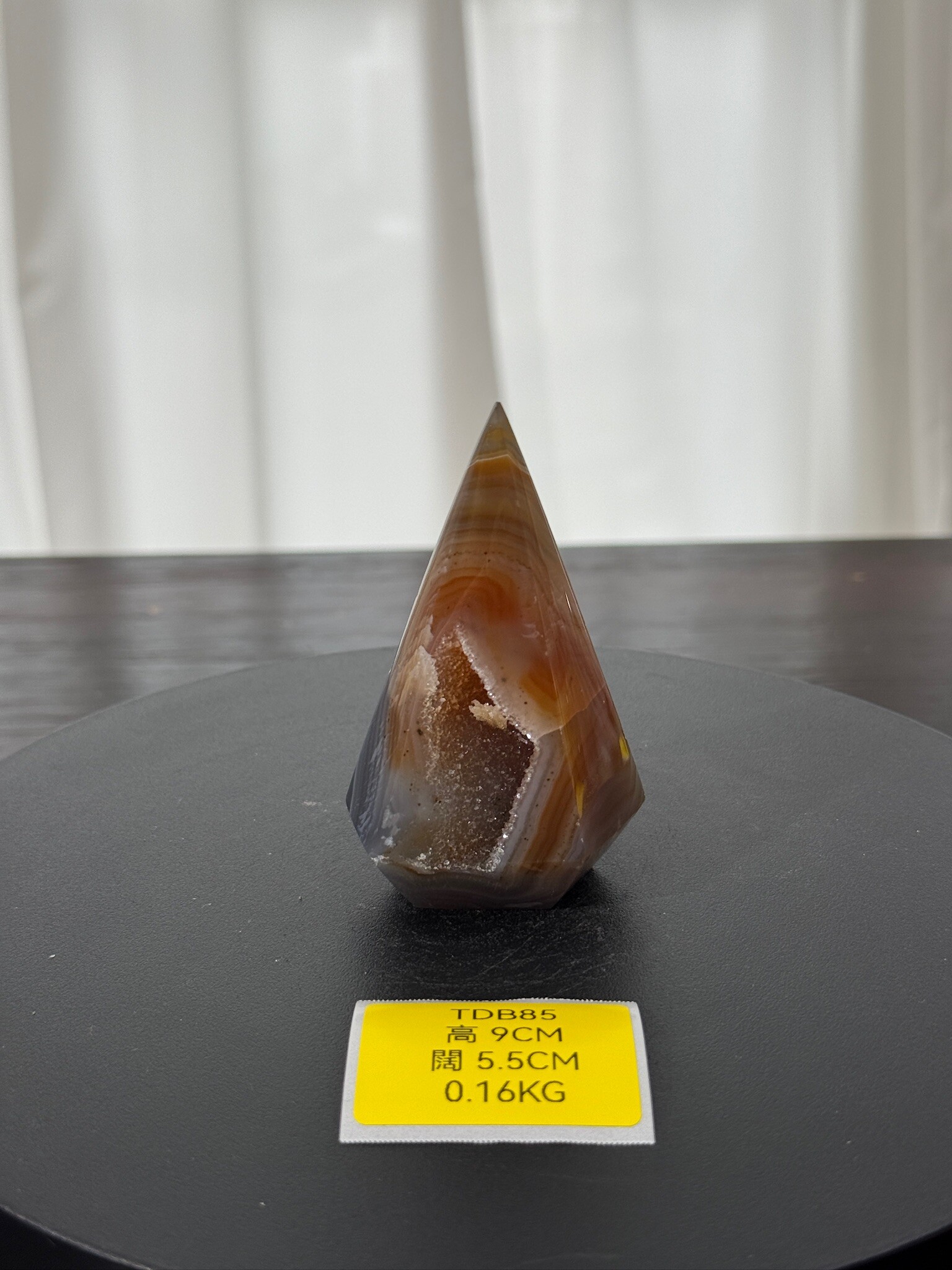 ZA268 TDB85 瑪瑙水晶帳幕星空 高度9cm 闊度5.5cm 重量0.16kg