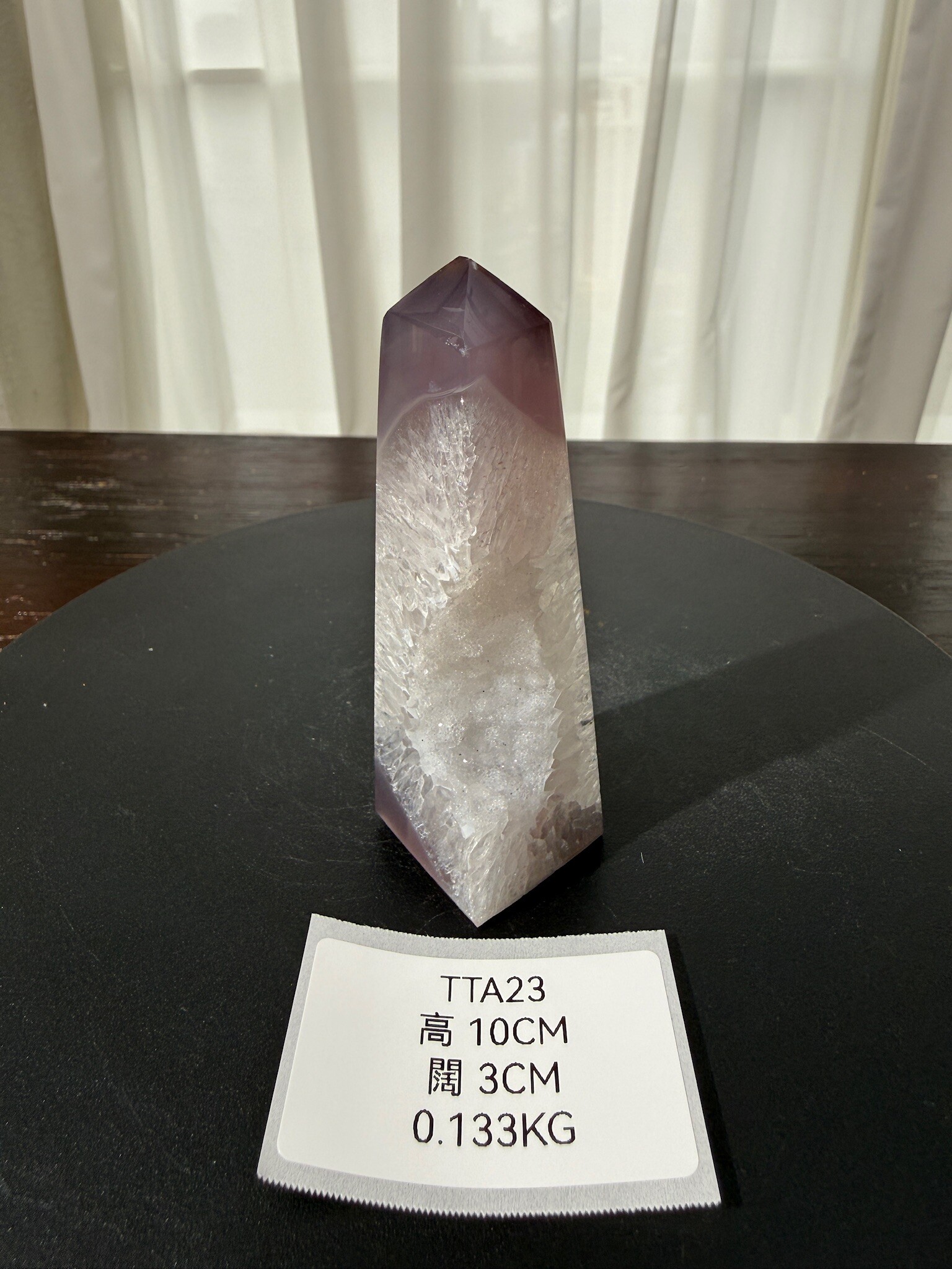 ZA350 TTA23 瑪瑙水晶方尖碑 高度10cm 闊度3cm 重量0.133kg