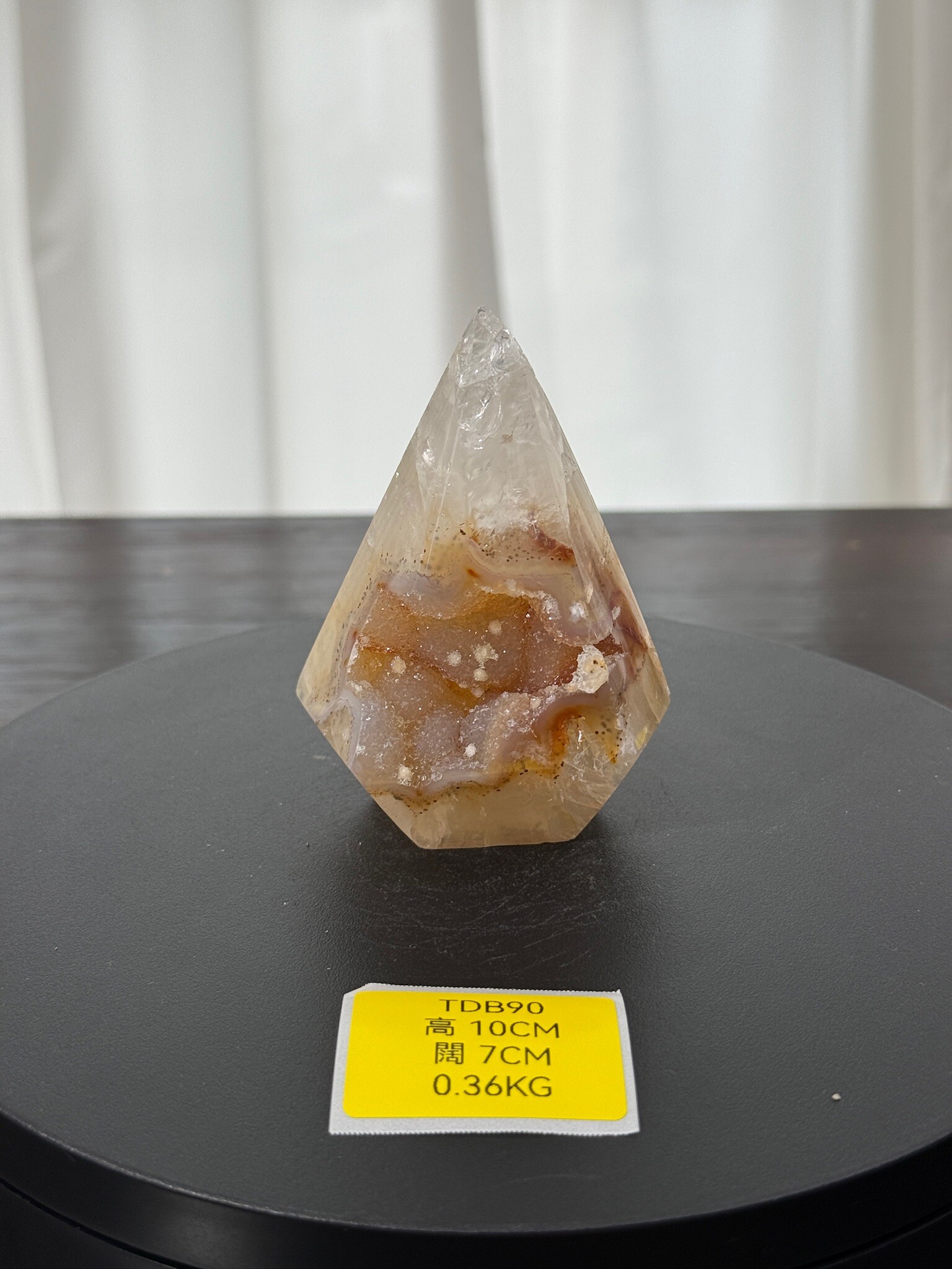 ZA273 TDB90 瑪瑙水晶帳幕星空 高度10cm 闊度7cm 重量0.36kg