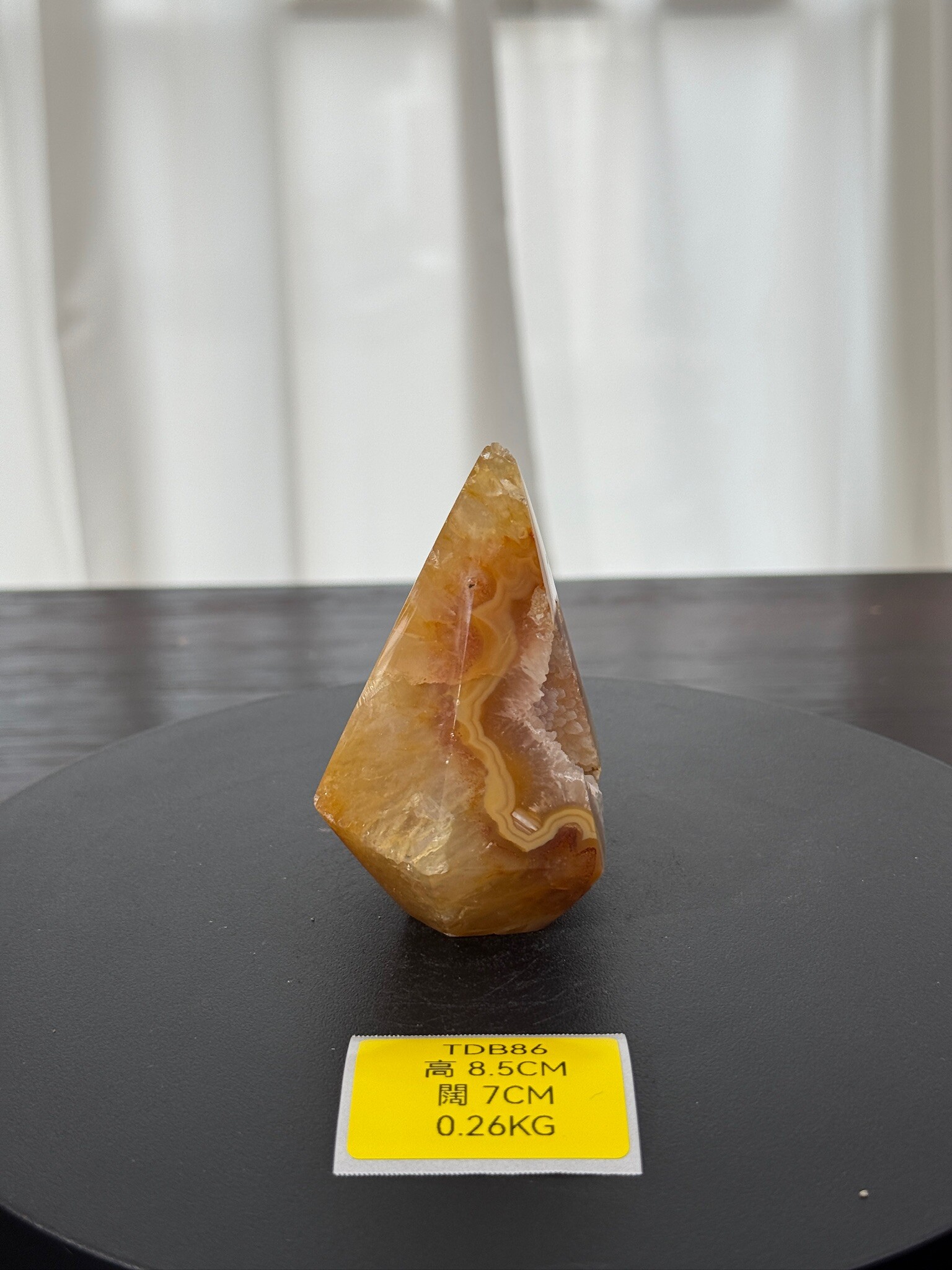 ZA269 TDB86 瑪瑙水晶帳幕星空 高度8.5cm 闊度7cm 重量0.26kg