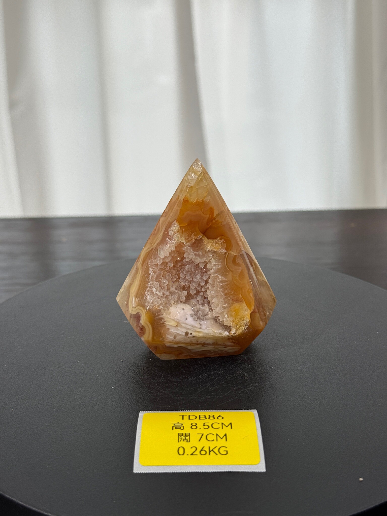 ZA269 TDB86 瑪瑙水晶帳幕星空 高度8.5cm 闊度7cm 重量0.26kg