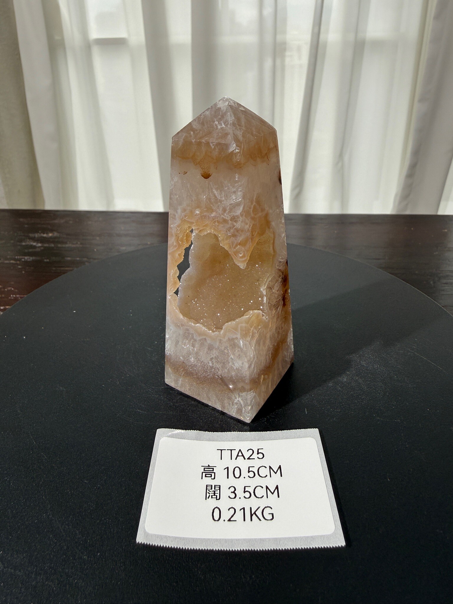 ZA352 TTA25 瑪瑙水晶方尖碑 高度10.5cm 闊度3.5cm 重量0.21kg