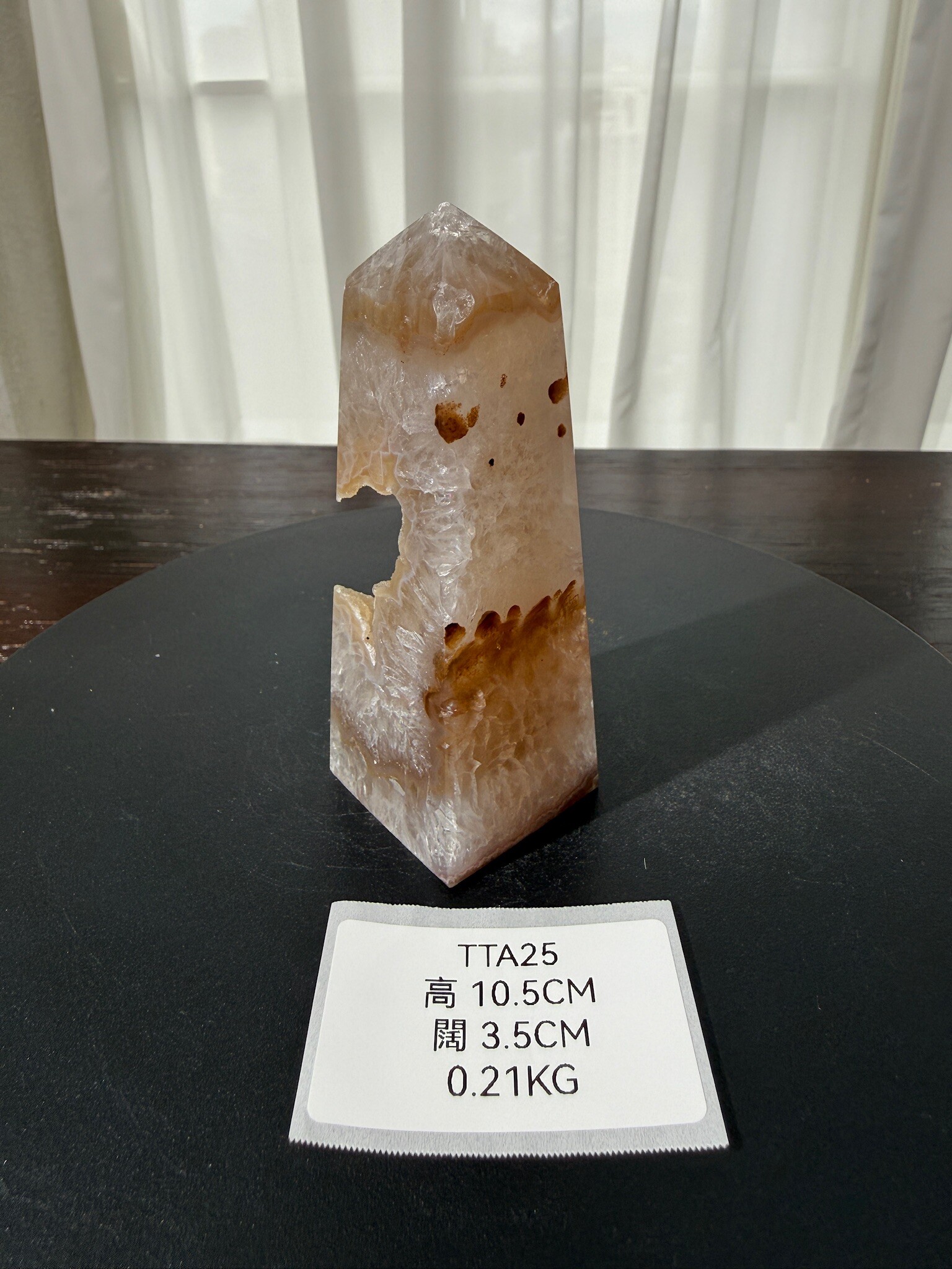 ZA352 TTA25 瑪瑙水晶方尖碑 高度10.5cm 闊度3.5cm 重量0.21kg