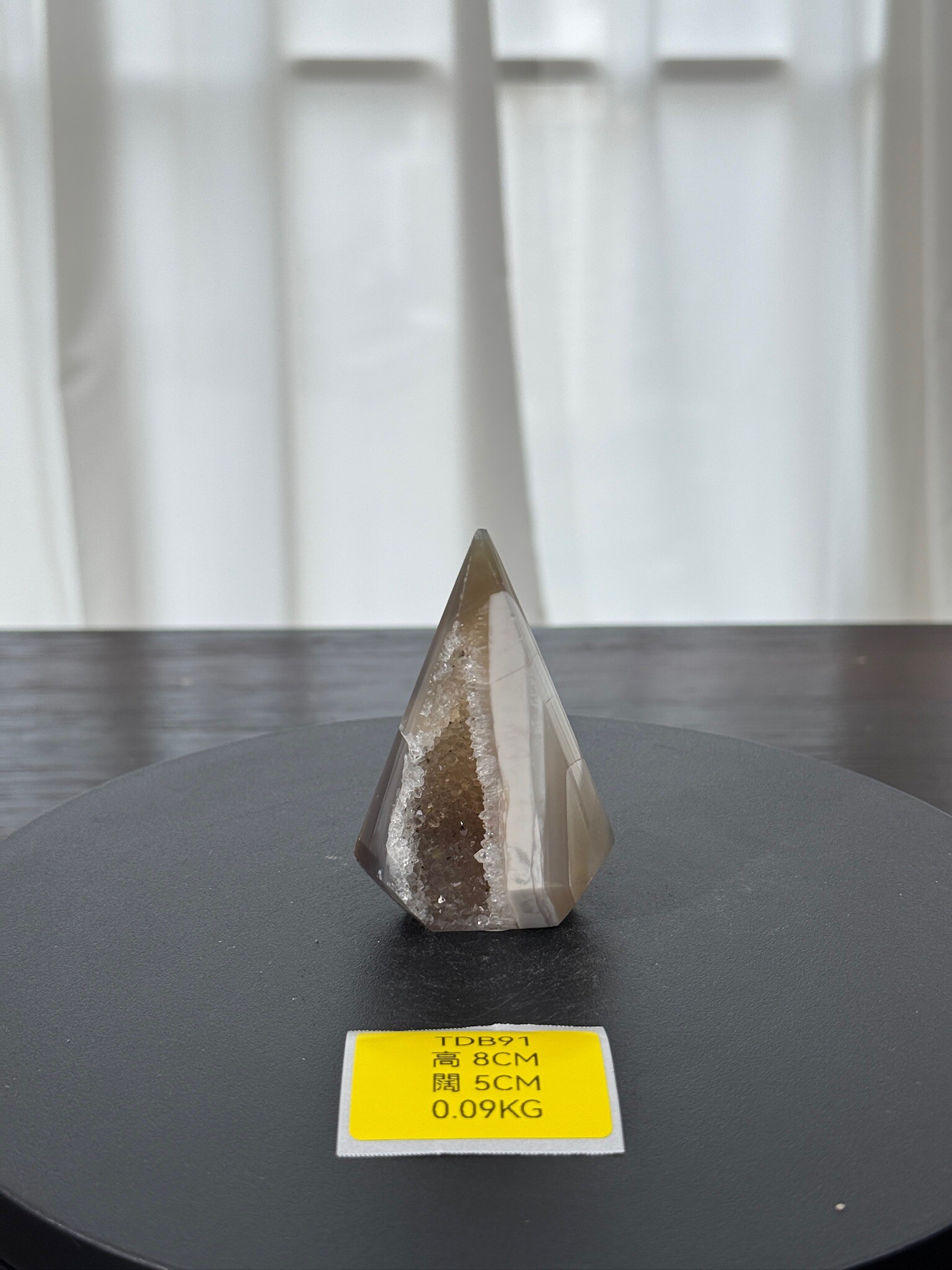 ZA274 TDB91 瑪瑙水晶帳幕星空 高度8cm 闊度5cm 重量0.09kg